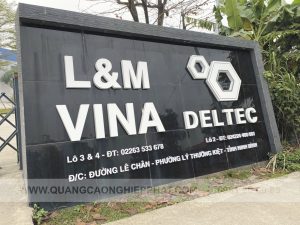 làm biển cổng tên công ty khu công nghiệp