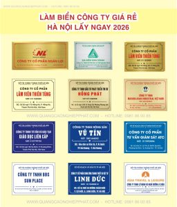 mẫu biển công ty giá rẻ hà nội 