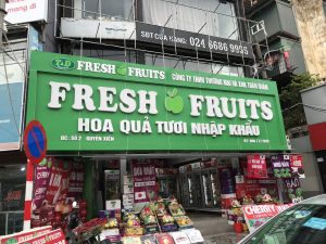 biển quảng cáo tiệm hoa quả