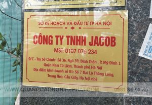 báo giá làm biển tên công ty mica 