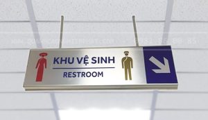 làm biển treo thả chỉ dẫn vệ sinh giá rẻ