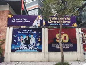 làm biển bạt không xuyên sáng