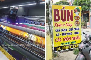 in bạt quảng cáo đông anh cho cửa hàng bún 
