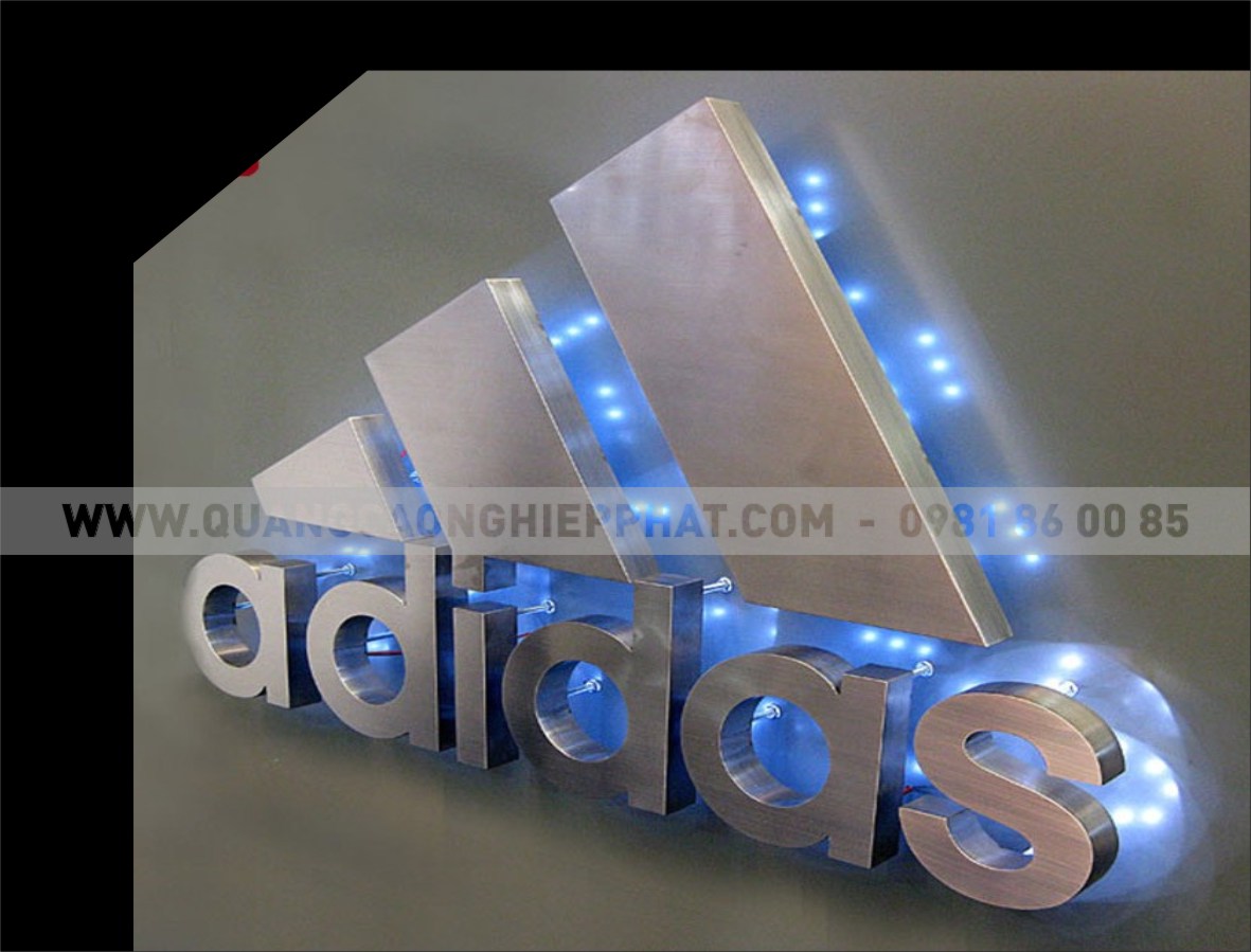 chữ nổi inox gắn led cao cấp | Quảng cáo Nghiệp Phát
